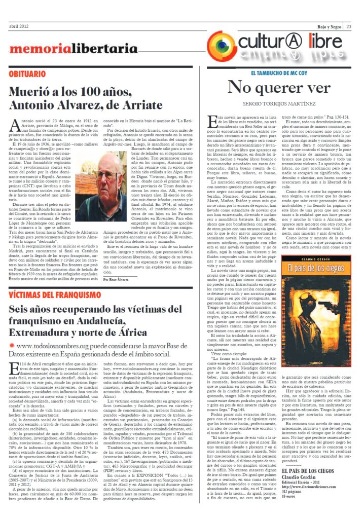 Memoria Libertaria Abril 2012