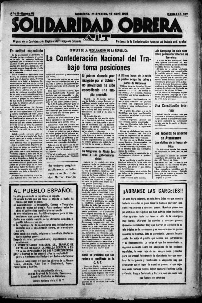 Solidaridad Obrera 15-04-1931