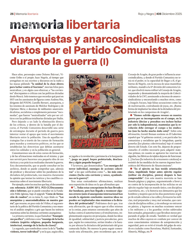 Memoria Libertaria Diciembre 2025