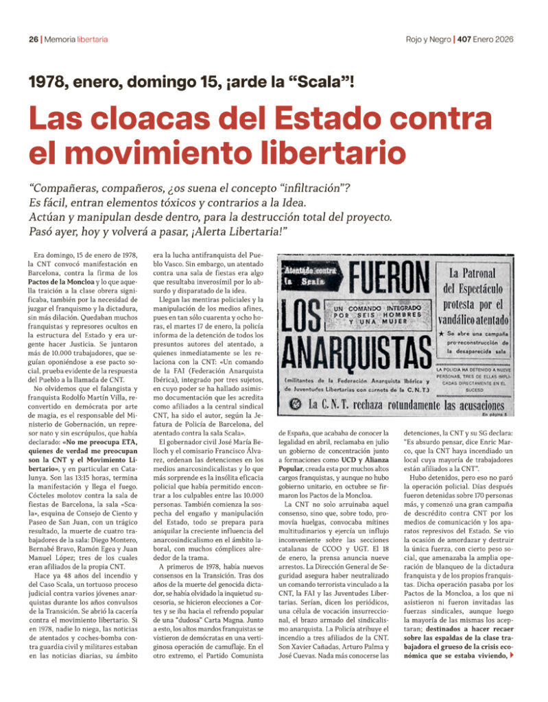 Memoria Libertaria Enero 2026