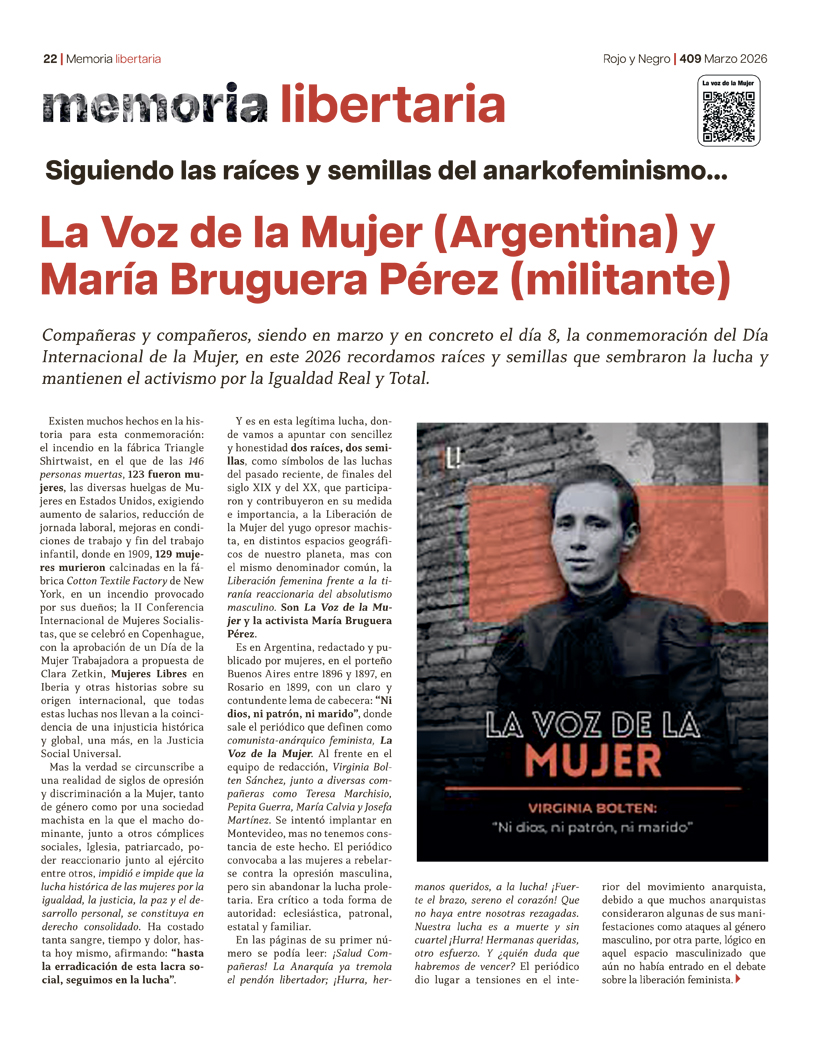 Memoria Libertaria Marzo 2026