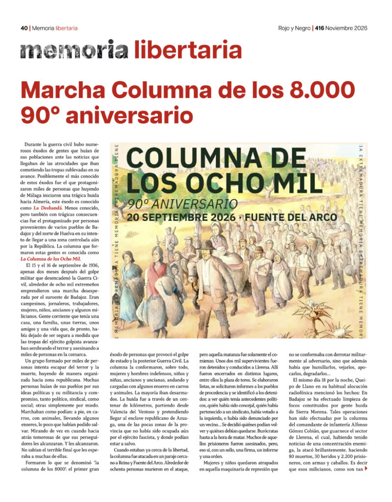 Memoria Libertaria Noviembre 2026